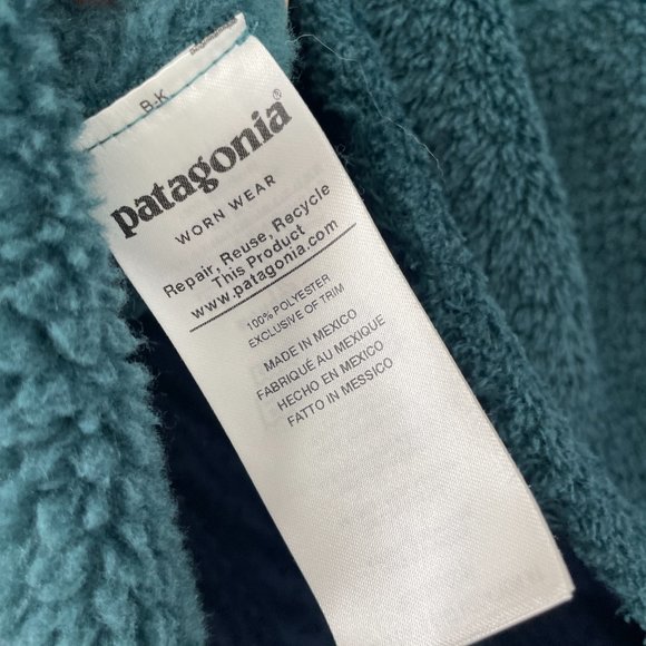 Patagonia Deep Green Fleece Pullover Medium - Picture 6 of 8